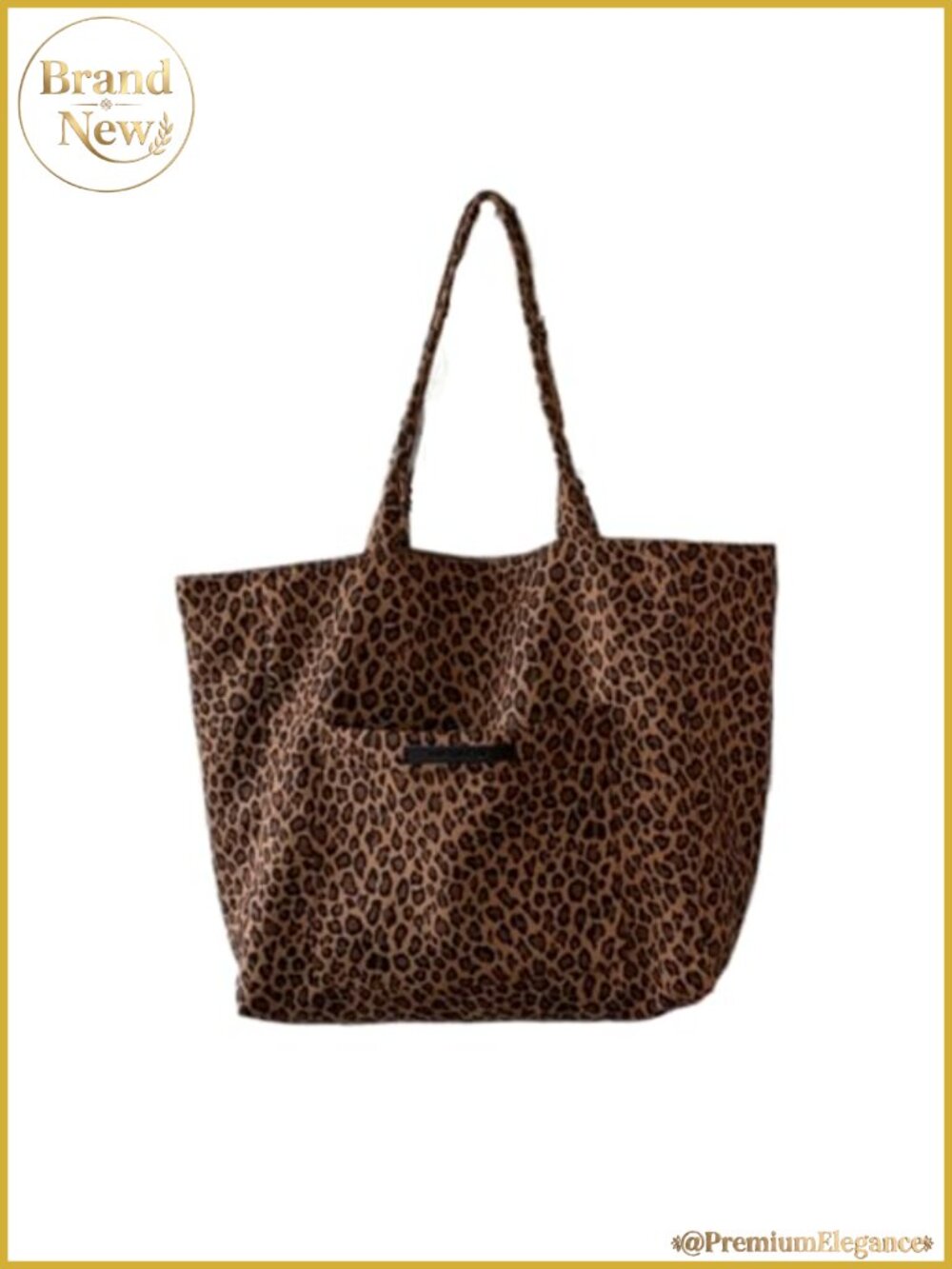 Reversible Oversized Leopard Tote Bag for Women Shoulder Bag Nylon